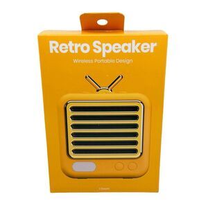 GEMS Novelty Retro Speaker - Wireless Portable Design - Orange